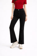 Bell Bottom Denim Pant | Blue & Black | Girls Trendy Flare Jeans