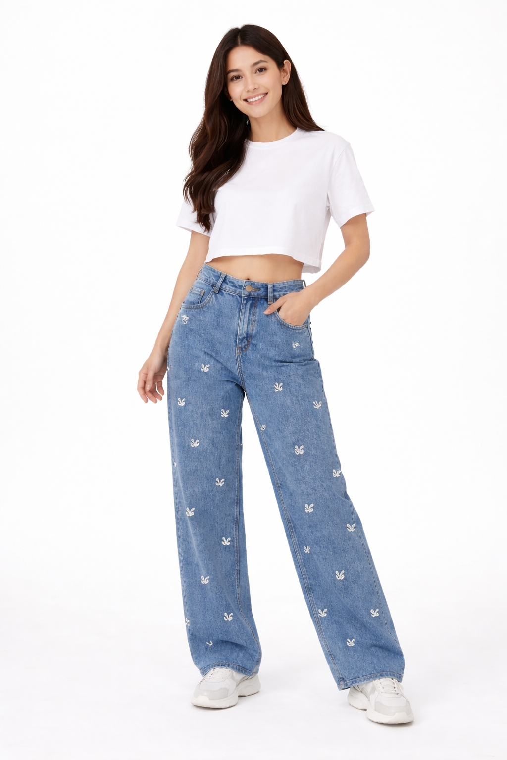 full Wide Leg Hand embroidery