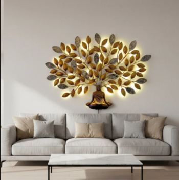 Golden Metal floral art