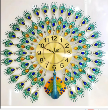 Peacock Design Wall Clock