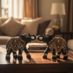 Luxury Wooden Elephant Pair Showpiece (Vastu Decor)